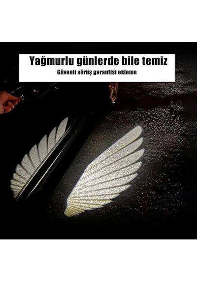 Noiser Universal Oto Araç Ayna Altı Angel Led Otomobil Gündüz Farı Araba Melek Kanat Led Beyaz