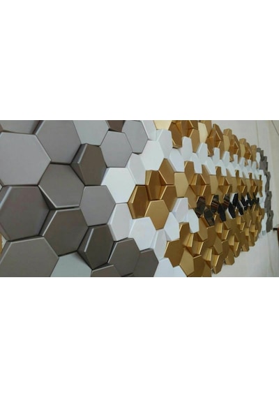 3d Mozaik 1 M2 Duvar Tavan Panel Beyaz