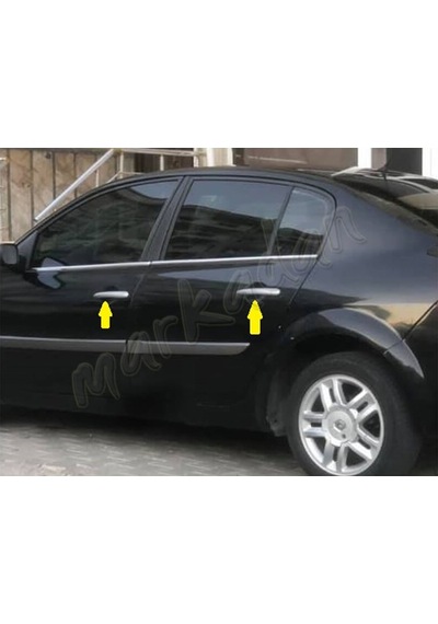 Markadan Renault Megane 2 Krom Kapı Kolu 2004-2010 4 Kapı Paslanm