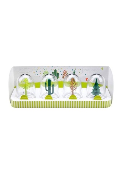 Özel Üretim Mutfak Gereci Şık Sunum Sofra Düzeni Dört Mevsim Baharatlık - Four Seasons Spice Shakers Çok Renkli