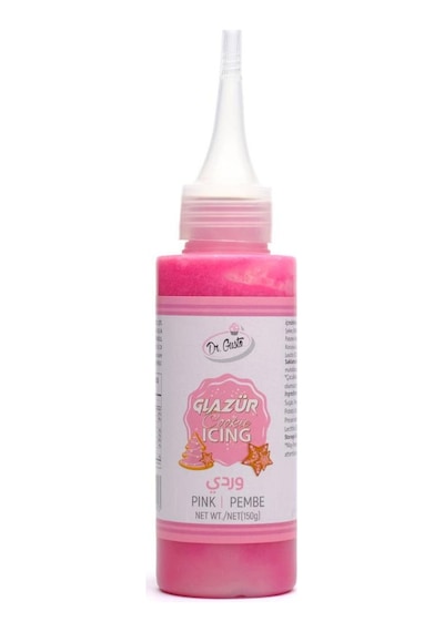 Glazür Cookie Icing Pembe 150 Gr Kurabiye, Cupcake Ve Pasta İçin Kullanıma Hazır Şeker Glazürü