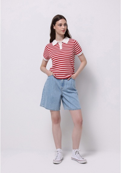 Colin's Colins Loose Fit Yüksel Bel Düz Kadın İndigo Jean Şort Cl1075192 Q1.v1 Dn44391 Denim