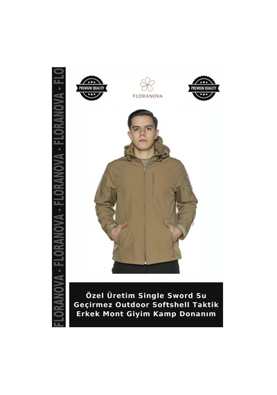 Floranova Özel Üretim Single Sword Su Geçirmez Outdoor Softshell Taktik Erkek Mont Giyim Kamp Donanım Çok Renkli