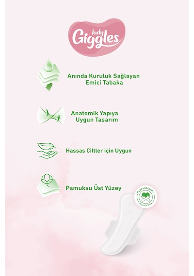 Giggles Lady Soft Hijyenik Ped Gece Avantaj Paketi 36 Adet