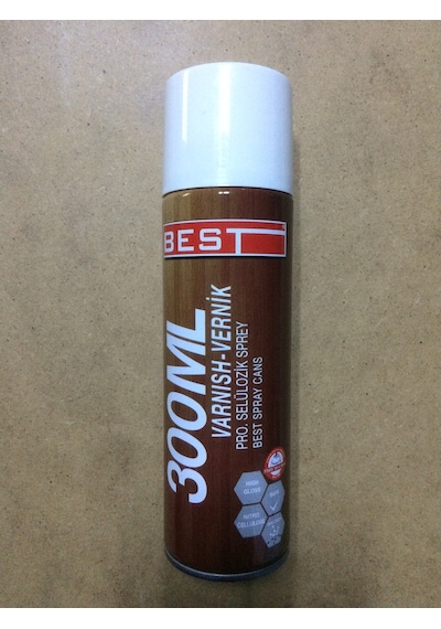 Best Selülozik Sprey Ahşap Metal Vernik 300 Ml Meşe Renk