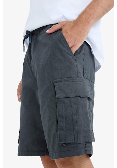 Defacto Kargo Fit Gabardin Bermuda Şort C5400ax25smar104 Antrasit