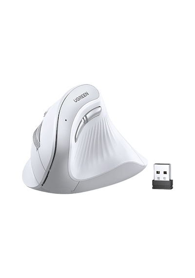 Ugreen Bt 5.0+2.4g 6 Düğmeli 1000/1600/2000/4000 Dpı 45759 Dikey Ergonomik Fare Kablosuz