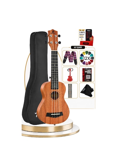 Rennes RD - 24 Concert Ukulele (Çanta Askı Pena)