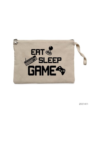 Zepplin Giyim Eat Game Sleep Clutch Astarlı Cüzdan / El Çantası