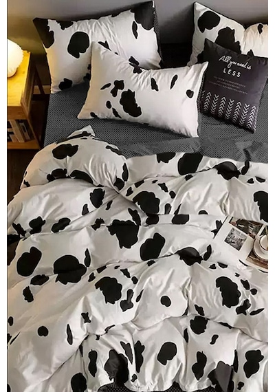 İqon Lastikli Çarşaflı Nevresim Takımı Tek Kişilik Dalmaçyalı Gri Dalmatiangrey