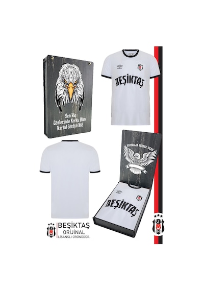Beşiktaş Orijinal Lisanslı Nostalji Beyaz Çocuk Forma Bjk Kartal Baskılı Hediyelik Ahşap Kutulu Beyaz - Kırmızı Beşiktaş Orijinal Lisanslı Nostalji Beyaz Çocuk Forma Bjk Kartal Baskılı Hediyelik Ahşap Kutulu Beyaz - Kırmızı