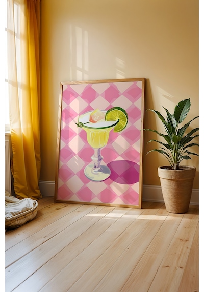Doğal Ahşap Çerçeveli Modern Mutfak Posteri 49