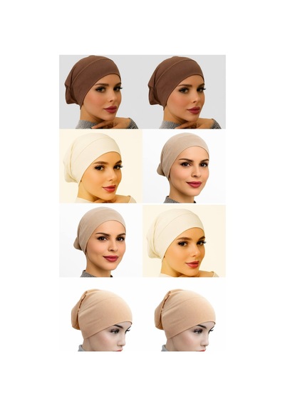 Aldaiyr 8 Adet Boru Bone Geçme Bone Tesettür Çok 1renkli