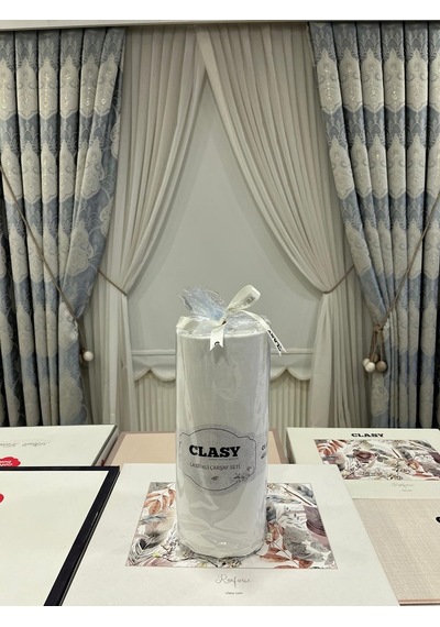 Clasy Minel Çift Kişilik Lastikli Çarşaf Seti Beyaz 160x200 Beyaz