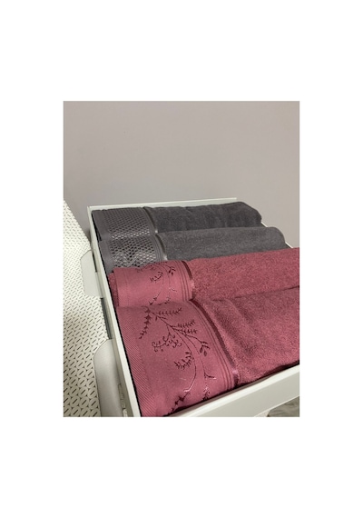 Özdilek Ditsy Best Set Hamam Takımı Mürdüm - Antrasit. Mor