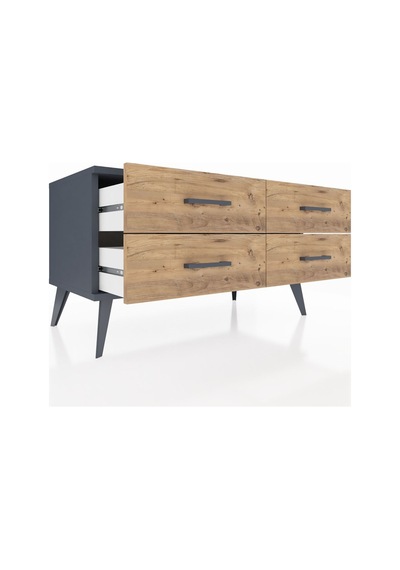 Hyperion Şifonyer 4 Raflı 88x44x48 Antrasit-antrasit/çam Antrasit/çam Hyperion Şifonyer 4 Raflı 88x44x48 Antrasit-antrasit/çam Antrasit/çam