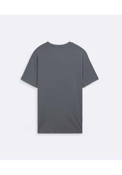 Ltb Kısa Kollu Sıfır Yaka Basic Gri T-shırt Gri 2XL