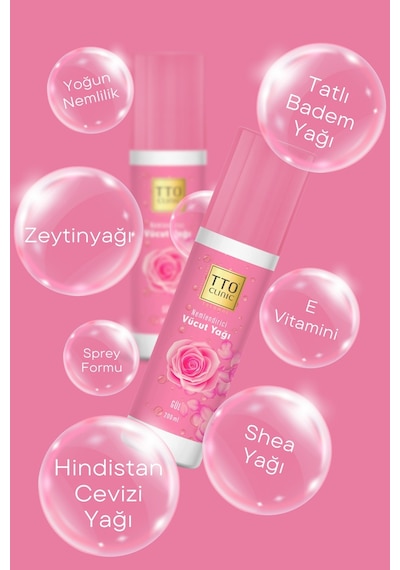 Tto Clinic Gül Özlü Nemlendirici Vücut Yağı 200 ML