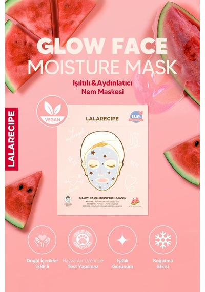 Lalarecipe Ne MLendirici ve Aydınlatıcı Cam Cilt Glitter Maske LALARECIPE Glow Moisture Mask