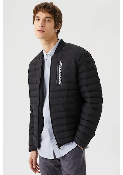 Lacoste Kapitone Syntehic Fill Kapitone Jacket Hakim Yaka Erkek Mont Siyah Siyah