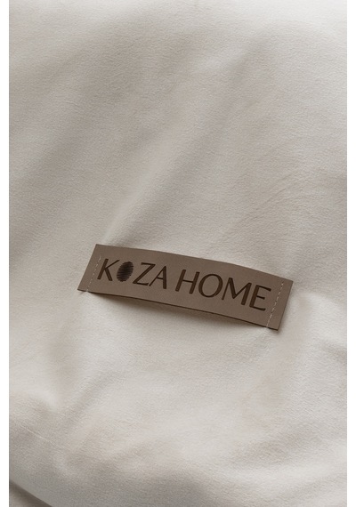 Koza Home Linda Krem Kadife Çift Kişilik Nevresim Takımı 200x220 4 Yastıklı Krem