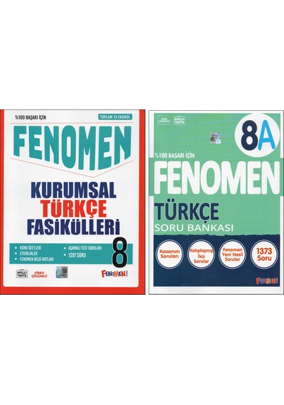 Fenomen 8.sınıf Kurumsal Türkçe Fasiküleri+fenomen 8.sınıf 8a Türkçe