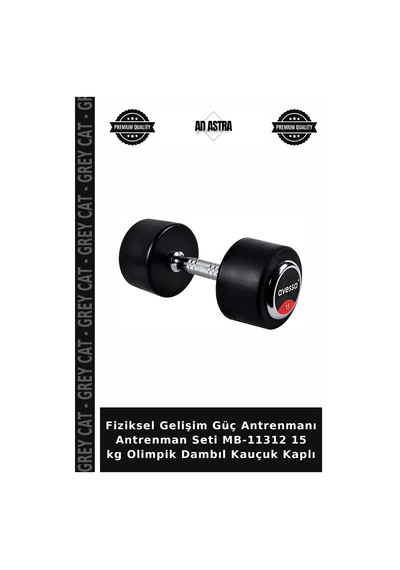 Fiziksel Gelişim Güç Antrenmanı Antrenman Seti Mb-11312 15 Kg Olimpik Dambıl Kauçuk Kaplı Diğer