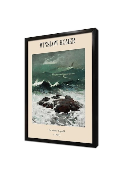Winslow Homer Deniz Temalı İkili Çerçeveli Mdf Tablo Seti-174303