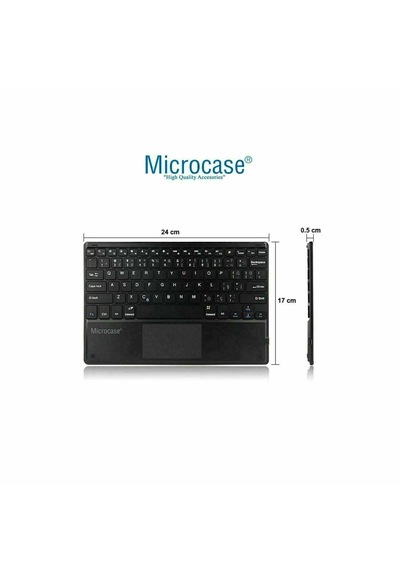 Microcase Apple İpad Air 11 2026 İle Uyumlu Bluetooth Touchpad Klavye Tr Sticker +bluetooth Mouse+tablet Standı- Al2766