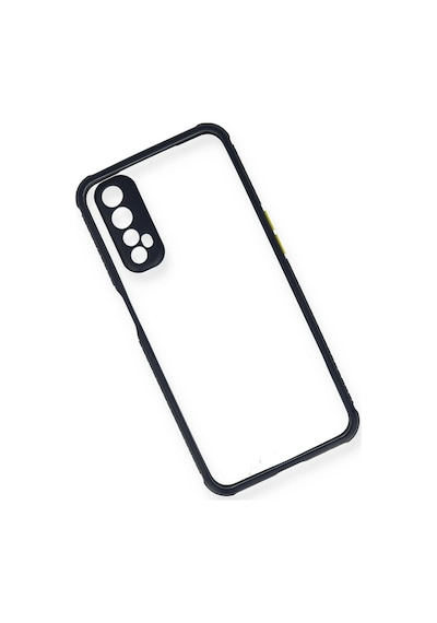 Gld-spt- Newface Realme 7 Kılıf Miami Şeffaf Silikon - Lacivert
