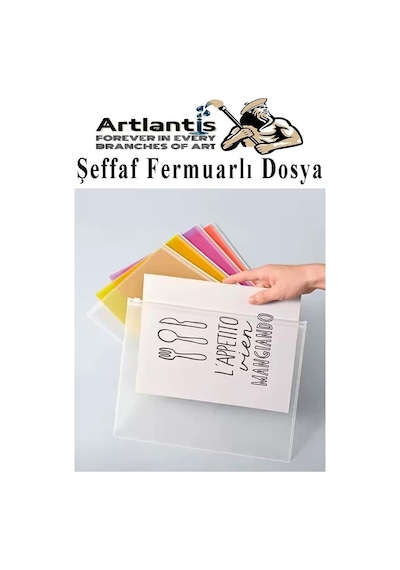 A4 Şeffaf Fermuarlı Dosya 5 Renk 1 Paket Pvc Fermuarlı Evrak Dosyası 24x34cm Çıtçıtlı Belge Evr Tek Renk