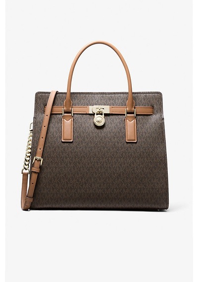 Michael Kors Kadın Hamilton Moderne Büyük Boy Desenli El Ve Omuz Çantası - Kahverengi Brown