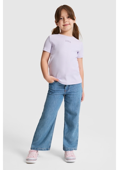 U.S. Polo Assn. Kız Çocuk Lila Tişört Basic 50325626-vr034