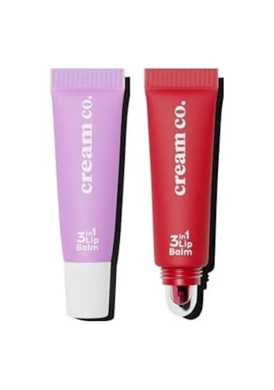 Cream Co. Nemlendirici Parlatıcı 3in1 Lip Balm, Dudak Bakım, Strawberry Sorbet Kırmızı, Hyaluronik Asit Seramid