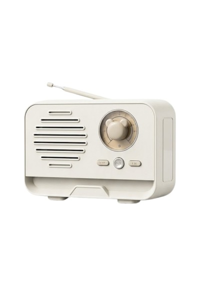 Çeşithane Mını-1 Nostaljik Radyo Bluetooth Hoparlör Usb Fm Destekli-beyaz