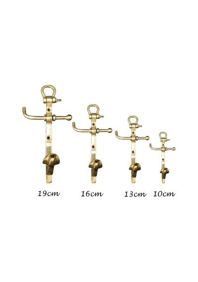 Pimarks Pirinç Döküm 160mm Çıpa Objeli Çimolu Askılık Sarı