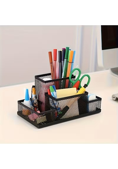 4 Bölmeli Metal Perforeli Organizer