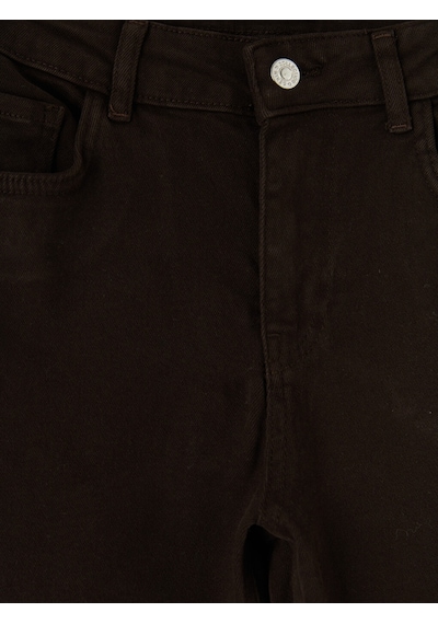 Lcwaıkıkı Classic Kahverengi Straight Fit Kadın Jean Pantolon