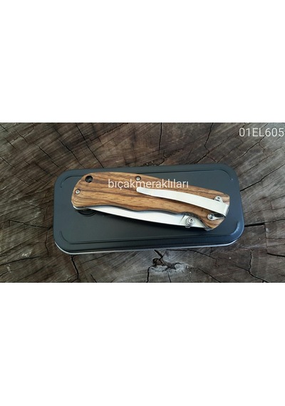 Böker Magnum 01el605 Kamp Çakı-Zebra Ağacı Sap Kahverengi - Gri