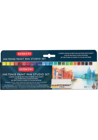 Derwent Inktense Paint Pan Studio Set 24'lü