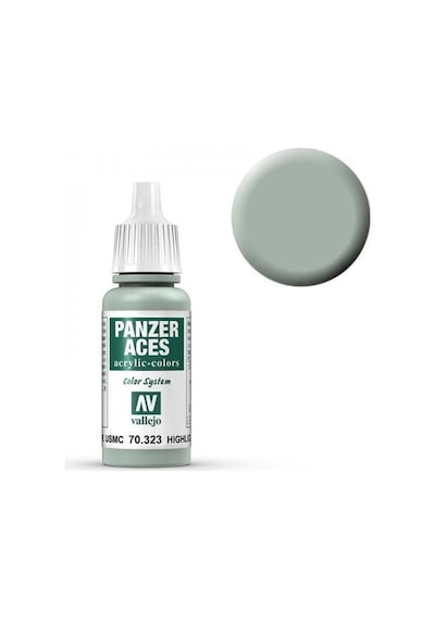 17 Ml. Usmc. Tanker Highlights Panzer Aces Serisi Maket Boyası, Vallejo 70323 Standart