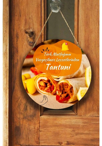 Tantuni Dükkanı İçin Çift Taraflı Karşılama Tabelası, Tantuni Salonu Kapı Duvar Tablo Pano Süs