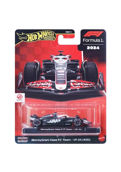 Hot Wheels Premium Formula 1 Yarış Arabası Tekli Paket Hrv11 - Jbm10 Moneygram Haas F1 Team Vf-24 Kırmızı