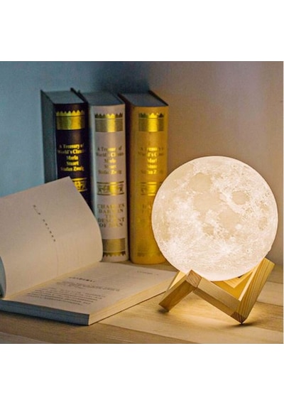 Dekoratif 3D Standlı Ay Gece Lambası Başucu Lambası ( Çap 15Cm ) Çok Renkli Dekoratif 3D Standlı Ay Gece Lambası Başucu Lambası ( Çap 15Cm ) Çok Renkli