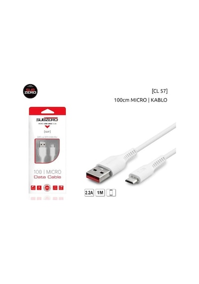 Subzero Cl57 Micro 2.2A 1 Mt Şarj Data Kablosu