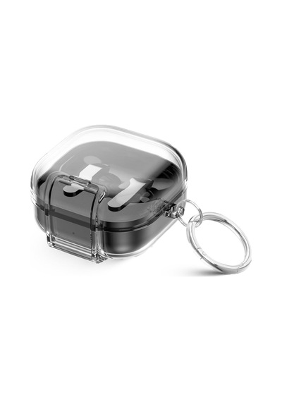Caseonn Samsung Galaxy Buds 4 Kılıf Stand Özellikli Kilitli Mika Koruma Şeffaf