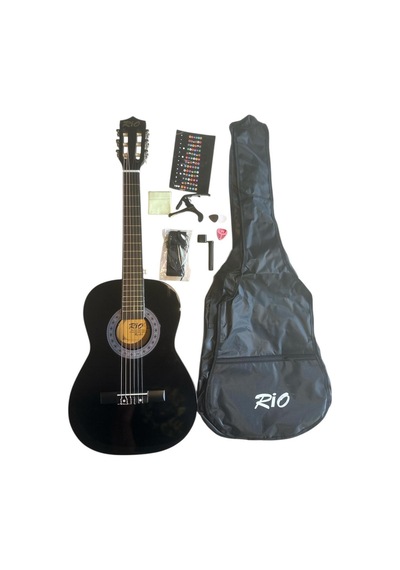 4/4 Siyah Tamboy Klasik Gitar Kılıf,pena, -bk