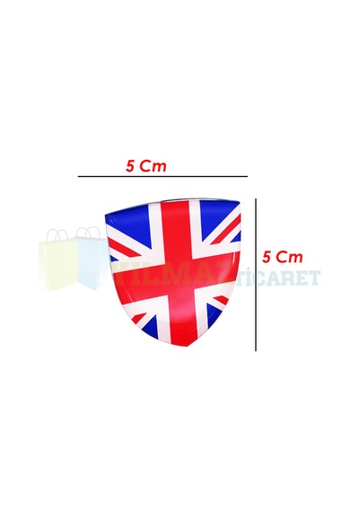 Mini Cooper Union Jk Rozet Yan Çamurluk Kelebek Cam Damla Silikon Etiket Oto Sticker 2 Adet