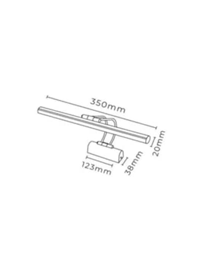 Krom 35 Cm Aplik Ayna Üstü Ve Tablo Ve Resim Aydınlatması Krom