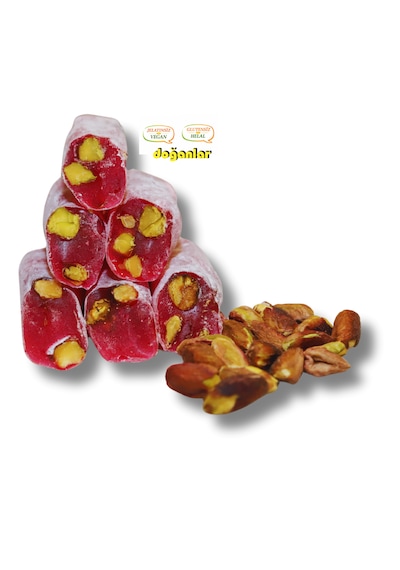 Fitil Lokum Narlı Antep Fıstıklı 500 Gr.jelatinsiz -gulutensiz-vegan-helal